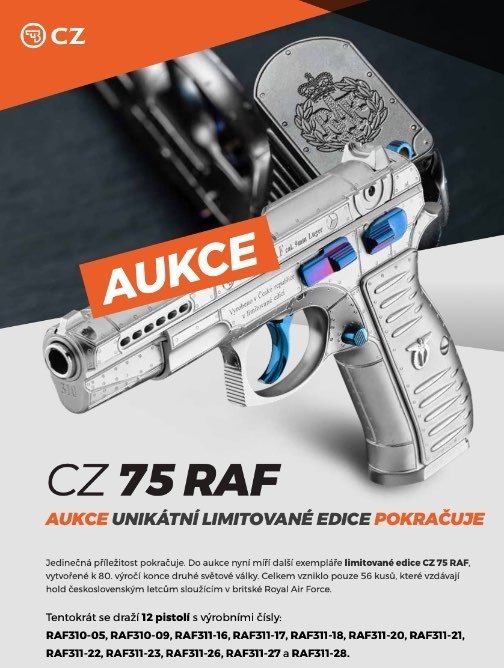 Newsletter Aukce CZ 75 RAF pokracuje!