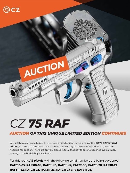 Newsletter Aukce CZ 75 RAF continues!